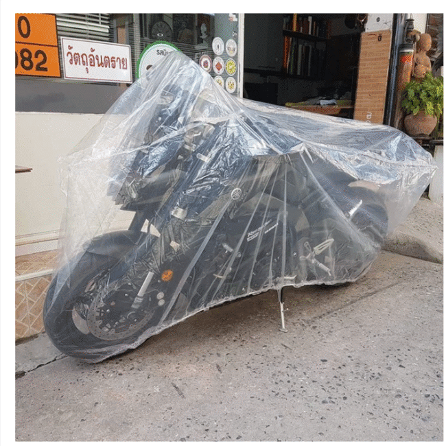 כיסוי שקוף לאופנוע או אופניים חשמליים  סט של 3 יחידות