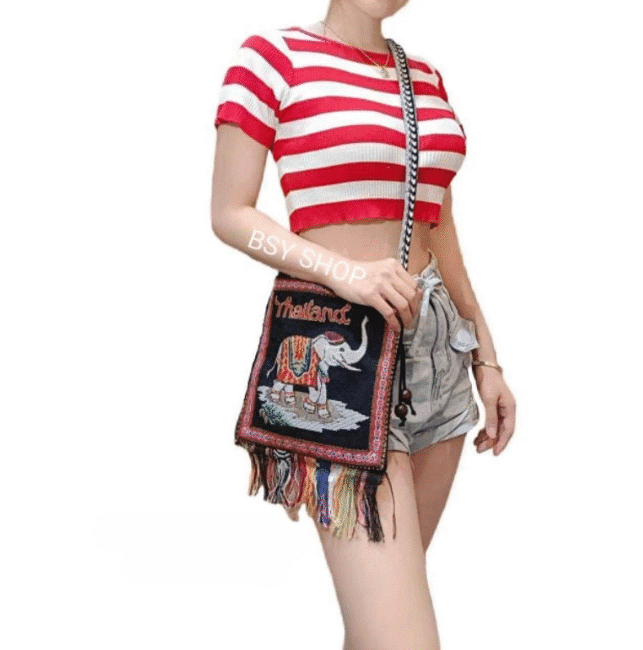 תיקי בד תאילנדים בעבודת יד