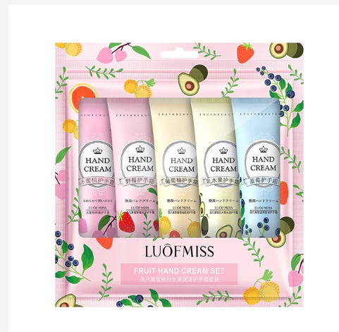 סט 5 קרמי ידיים פירות ופרחים 🌸🍓