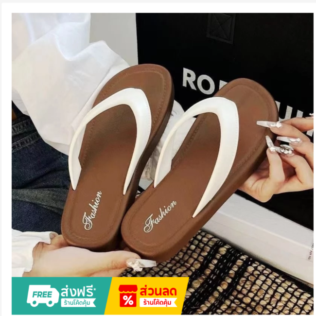 כפכפי אצבע לנשים סוליה עבה ונוחה