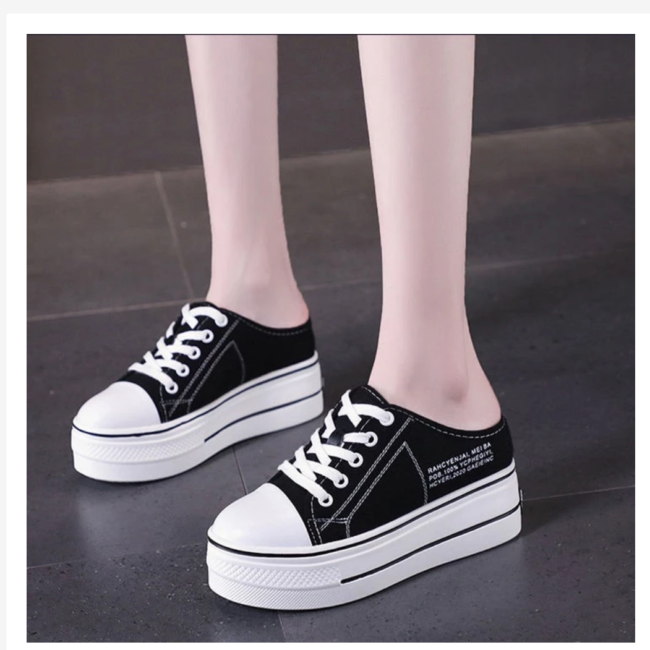 סנדלי פלטפורמה בסגנון קוריאני סוליה גבוהה ונוחה