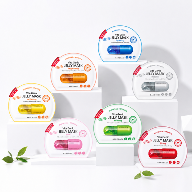 מסכת בד קוריאנית לפנים BANOBAGI Vita Genic Jelly – מסכת ג'לי ויטמינים לבחירת פורמולה