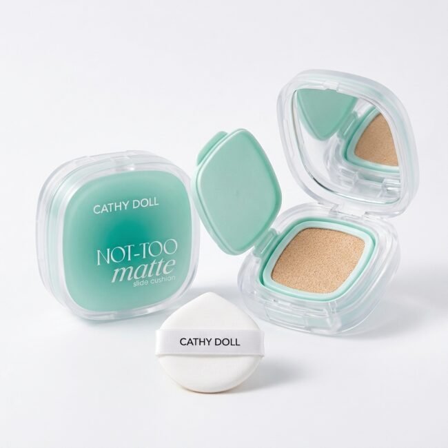 מייקאפ קושן בגימור טבעי Cathy Doll Not Too Matte עם מקדם הגנה SPF50+ PA++++ – 12 גרם