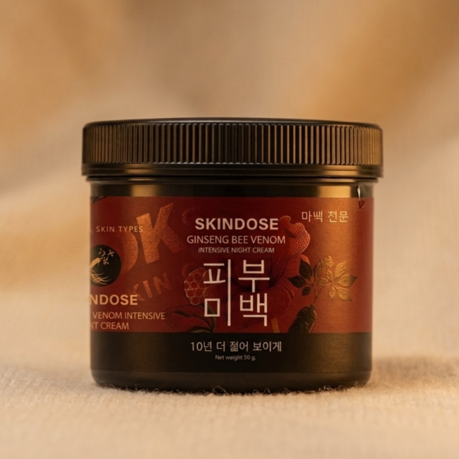 קרם גוף SKINDOSE עם ג׳ינסנג וארס דבורים – 400 גרם